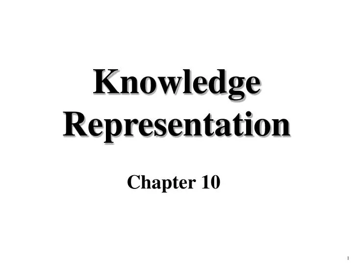 knowledge representation