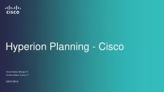 Hyperion Planning - Cisco