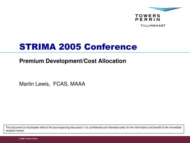 strima 2005 conference