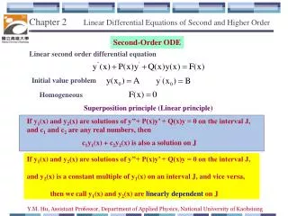 Chapter 2 Linear Differential Equations of Second and Higher Order