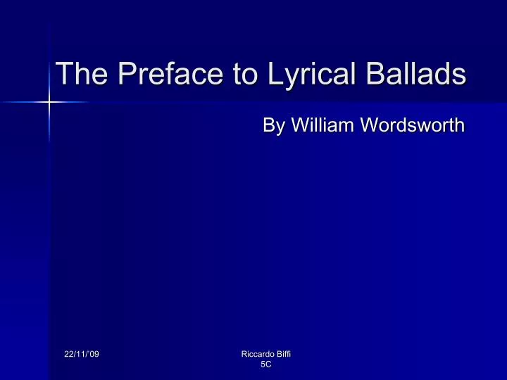 the preface to lyrical ballads
