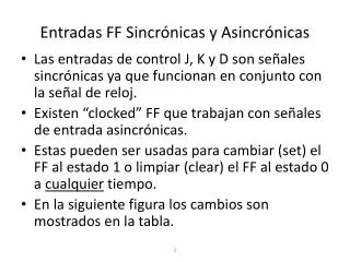 entradas ff sincr nicas y asincr nicas