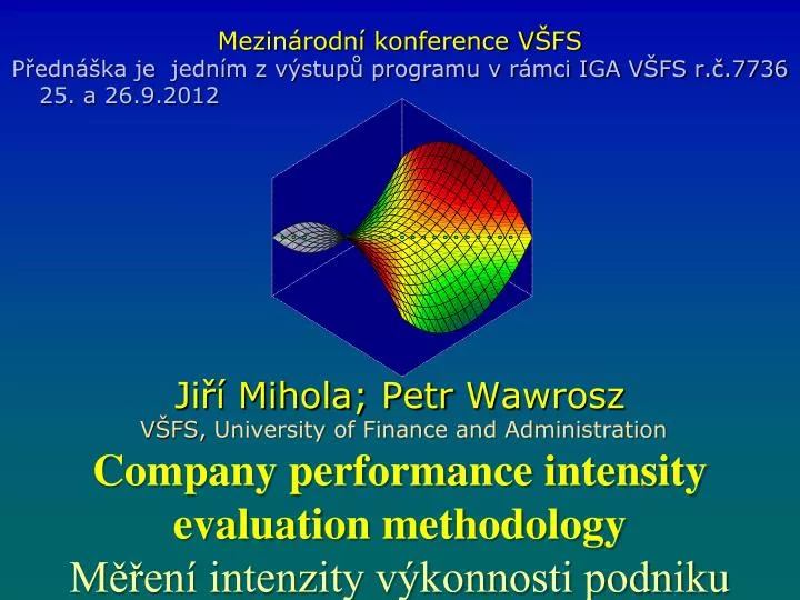 company performance intensity evaluation methodology m en intenzity v konnosti podniku