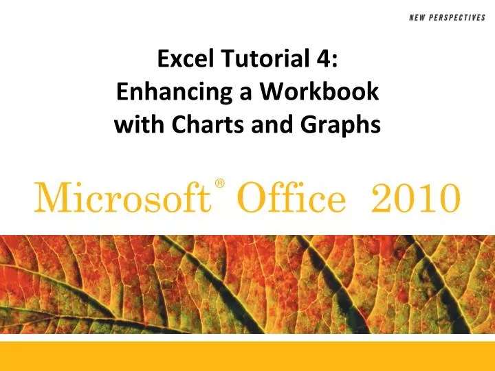excel tutorial 4 enhancing a workbook with charts and graphs