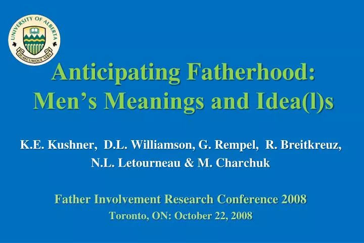 anticipating fatherhood men s meanings and idea l s
