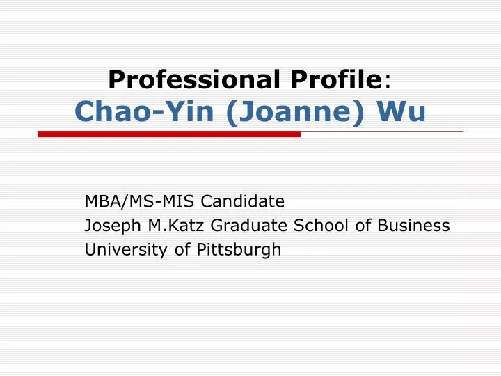 professional profile chao yin joanne wu