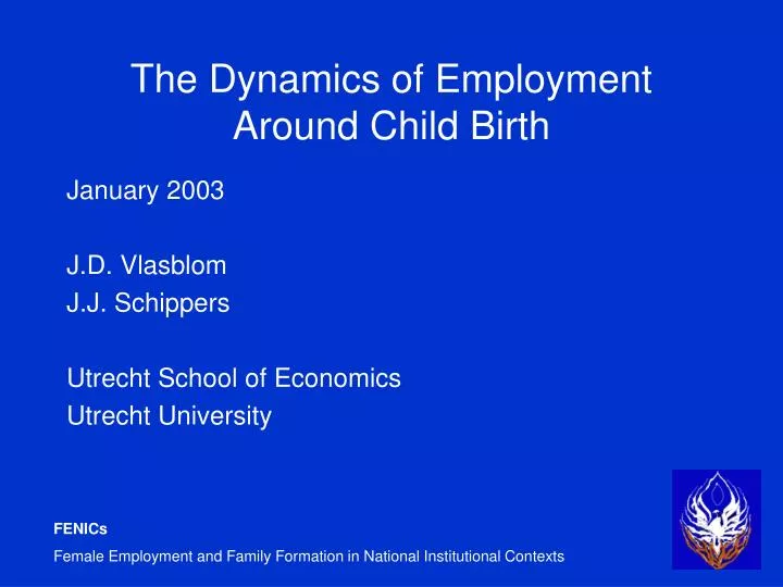 the dynamics of employment around child birth