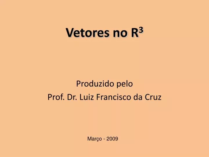 vetores no r 3