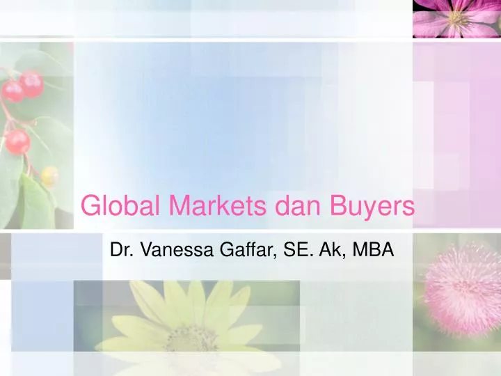 global markets dan buyers
