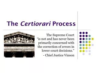 The Certiorari Process