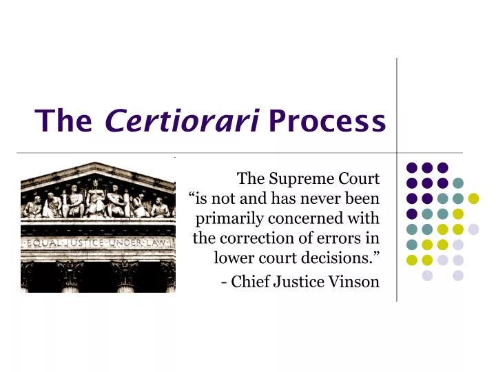 the certiorari process