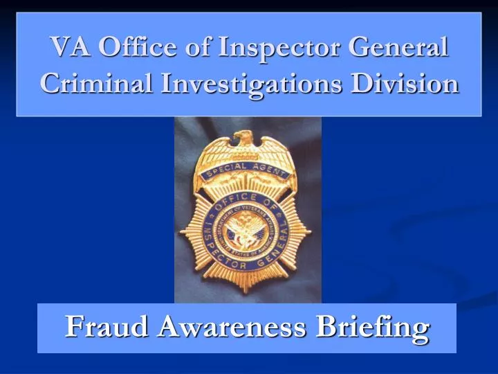va office of inspector general criminal investigations division