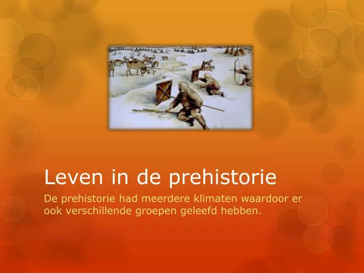 leven in de prehistorie