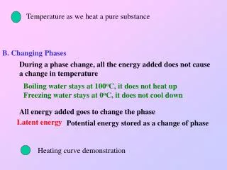 B. Changing Phases