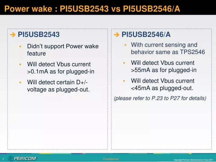 power wake pi5usb2543 vs pi5usb2546 a