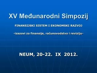 xv me unarodni simpozij