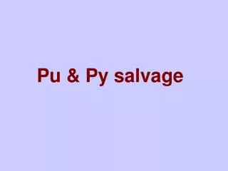 Pu &amp; Py salvage