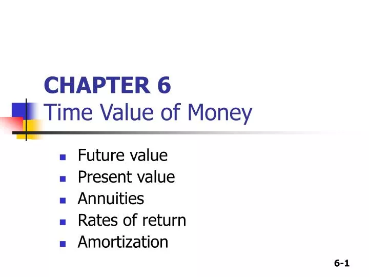 chapter 6 time value of money
