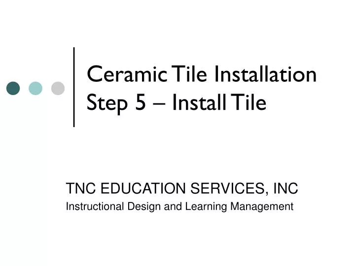 ceramic tile installation step 5 install tile