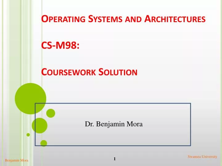 operating systems and architectures cs m98 coursework solution