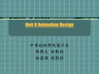 Unit 6 Animation Design