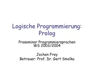 logische programmierung prolog