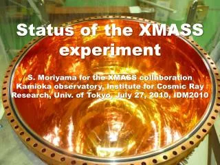 Status of the XMASS experiment