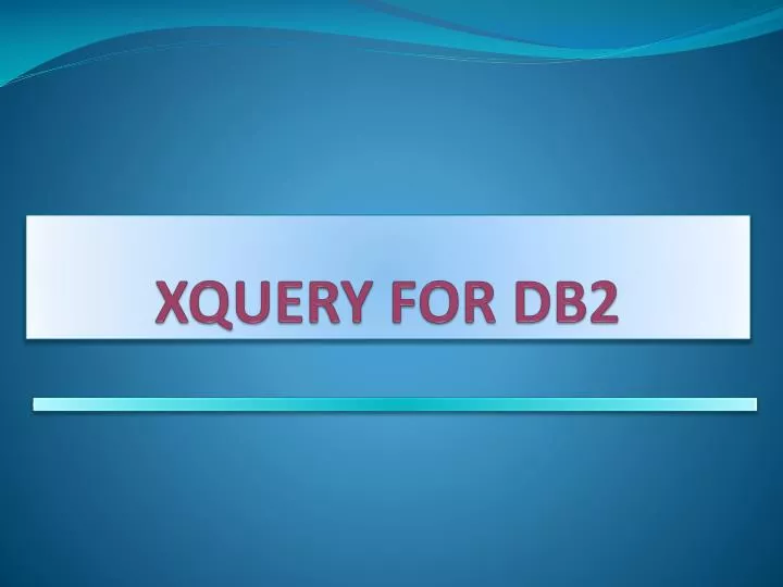 xquery for db2