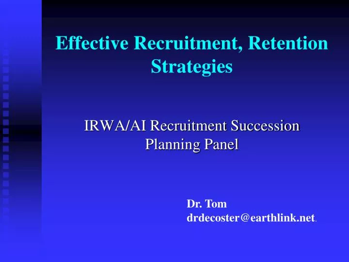 effective recruitment retention strategies