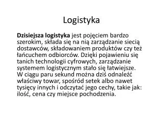logistyka