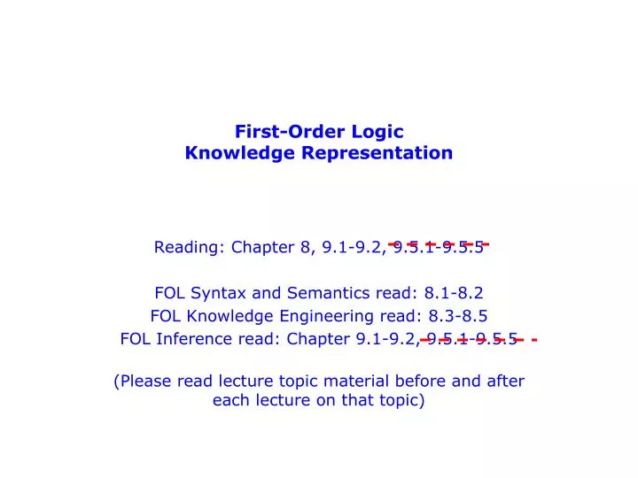 first order logic knowledge representation