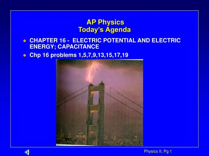 ap physics today s agenda