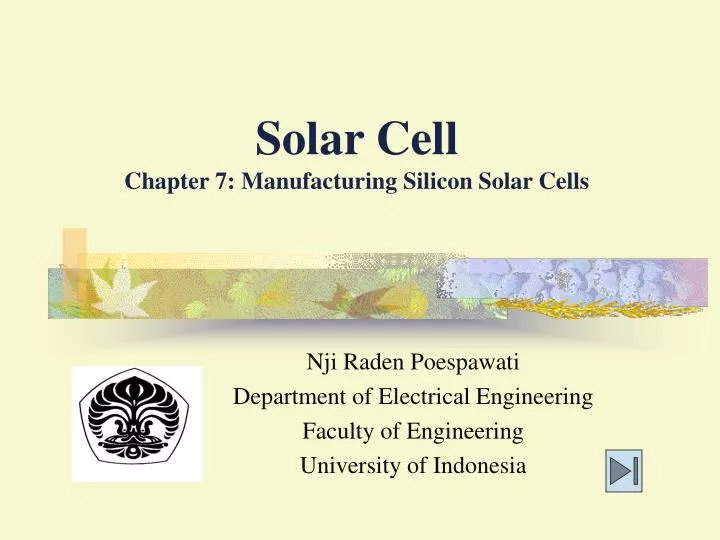 solar cell chapter 7 manufacturing silicon solar cells