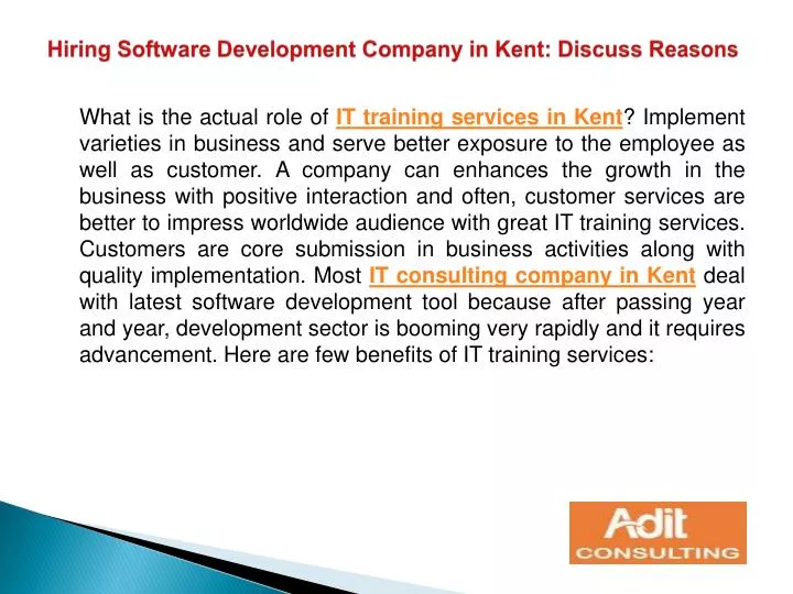 hiring software development company in kent discuss reasons