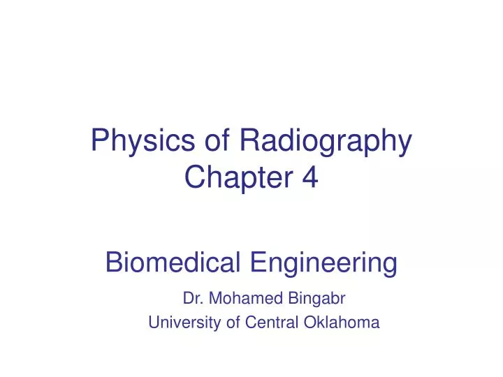 physics of radiography chapter 4