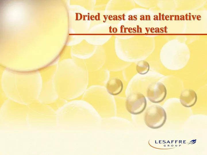 dried yeast as an alternative to fresh yeast