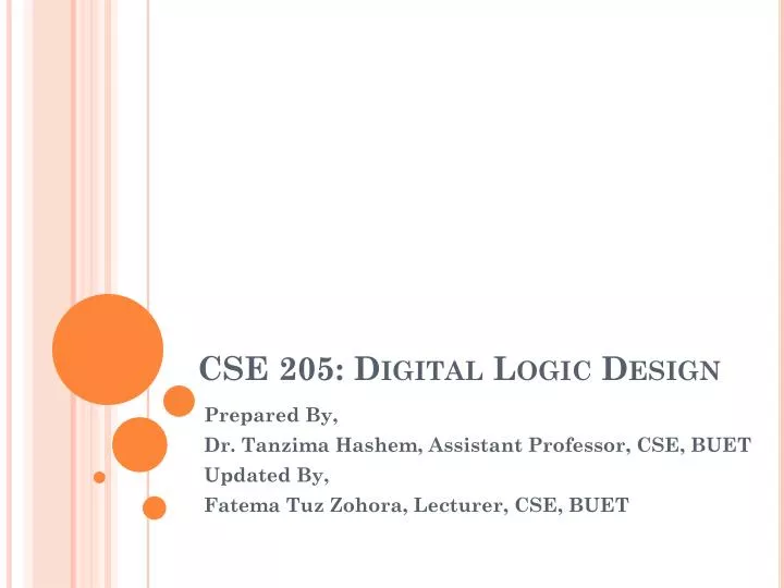 cse 205 digital logic design