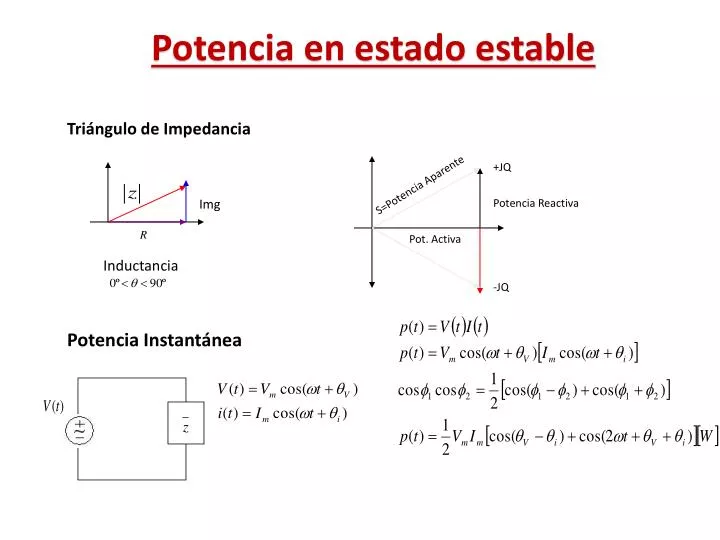 potencia en estado estable