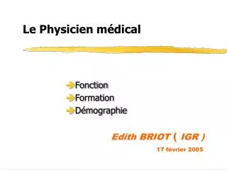 le physicien m dical