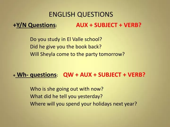 english questions