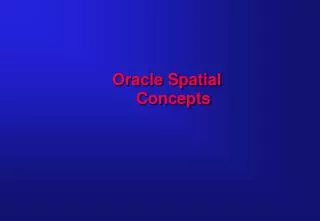 Oracle Spatial Concepts