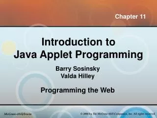 Introduction to Java Applet Programming