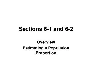 sections 6 1 and 6 2