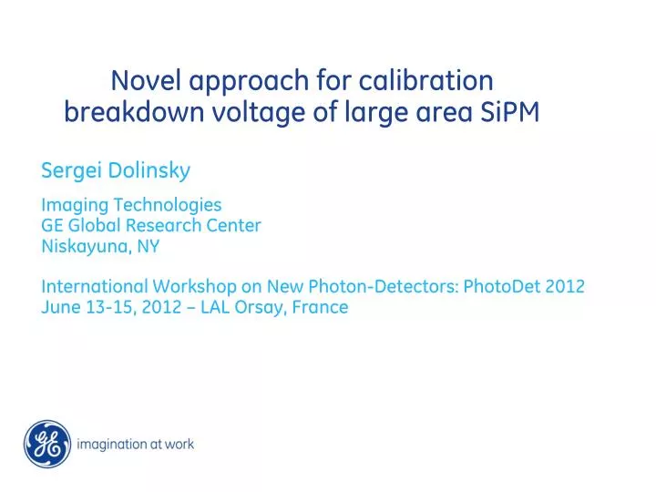 novel approach for calibration breakdown voltage of large area sipm