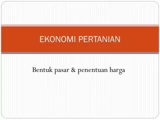 ekonomi pertanian