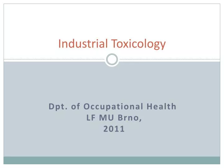 industrial toxicology
