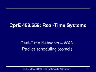 CprE 458/558: Real-Time Systems