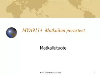 mya9114 matkailun perusteet