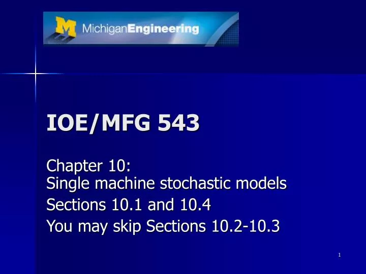 ioe mfg 543