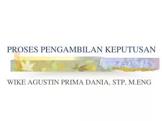 proses pengambilan keputusan